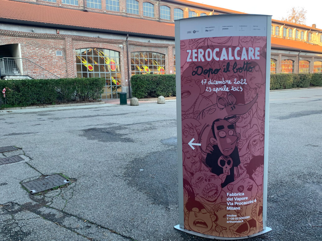 Zerocalcare - totem mostra Milano